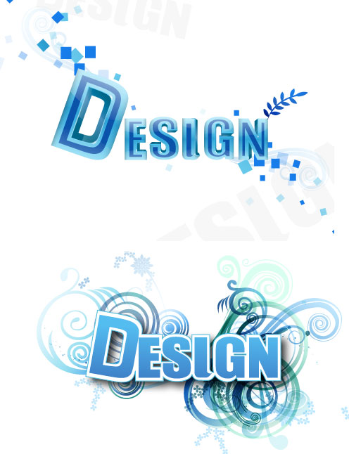 free vector 3D Letter Design Vector